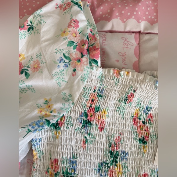 18, Janie and Jack Floral Smocked Romper NWT - Picture 11 of 17